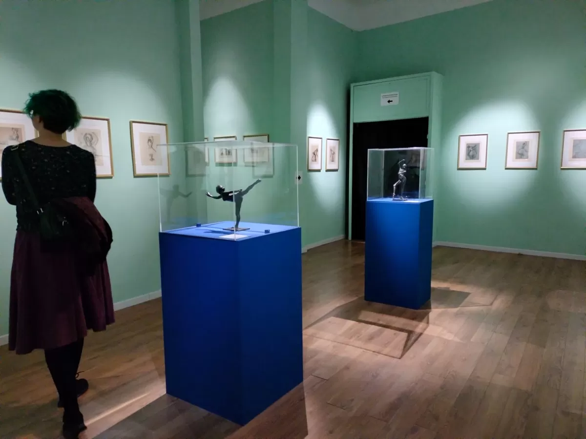 participant watching the art show