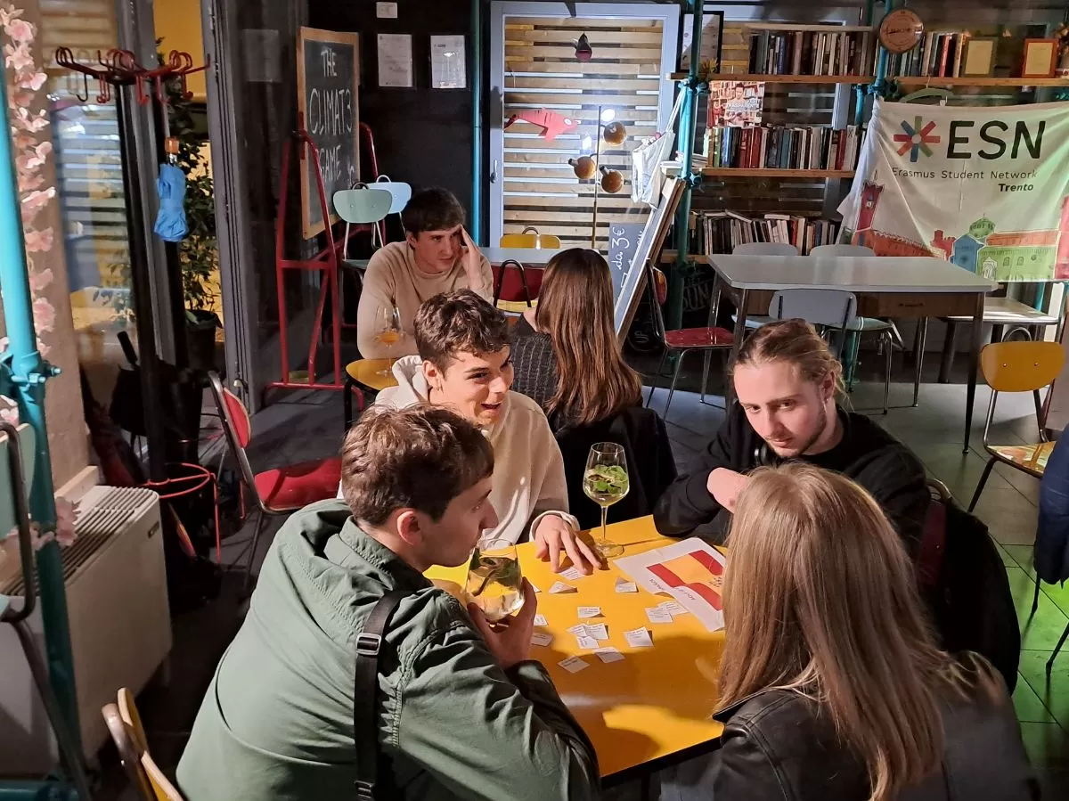 Some of our Erasmus students at the Language aperitif