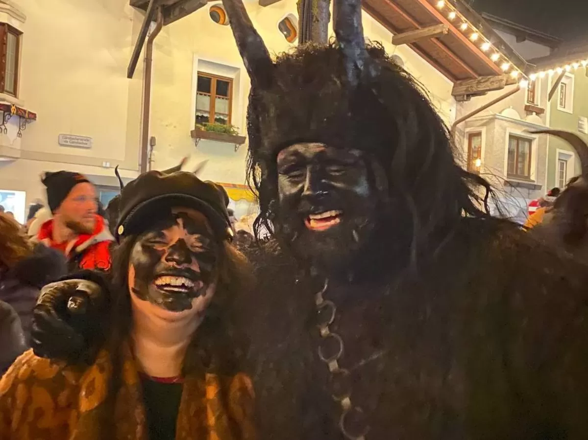 Our volunteer with the Krampus