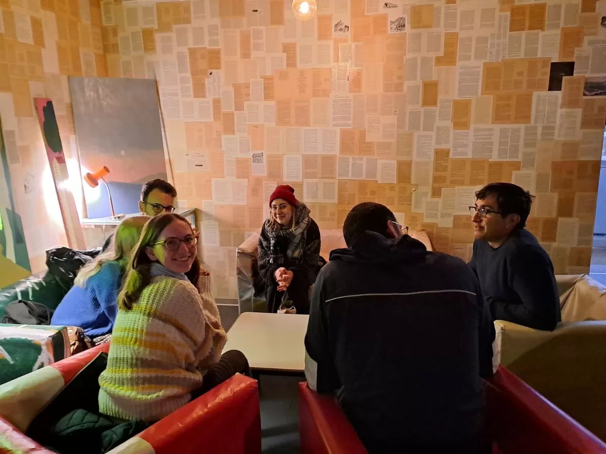 Some of our Erasmus students at the Language aperitif