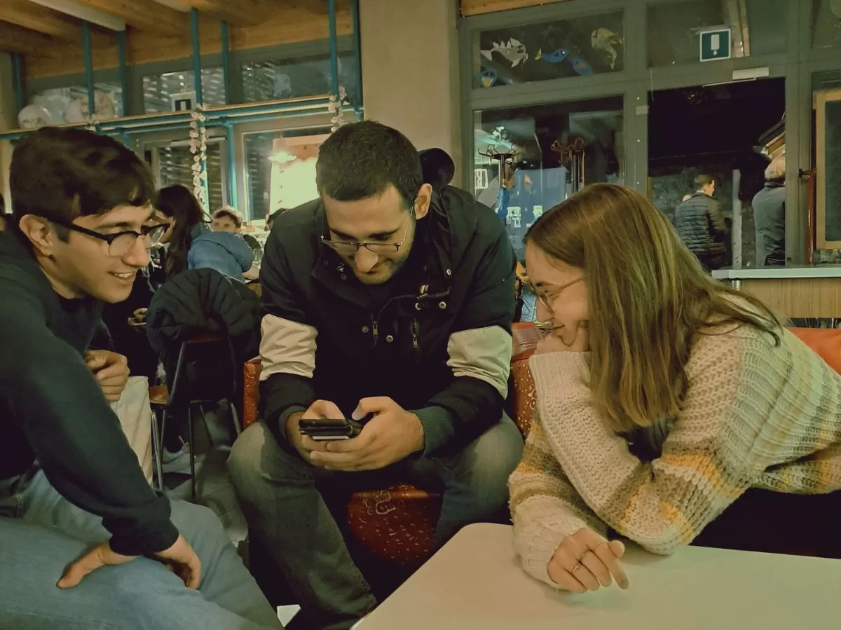 Some of our Erasmus students at the Language aperitif