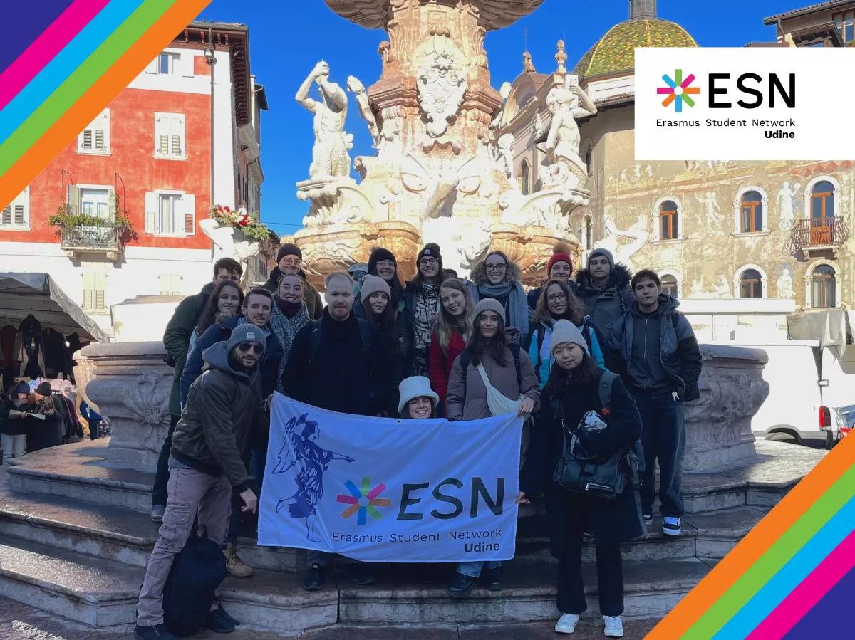 Photo group with ESN flag