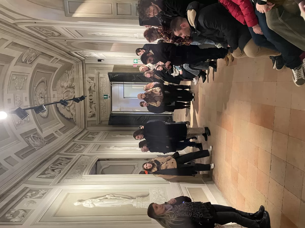 participants during the tour with the guide