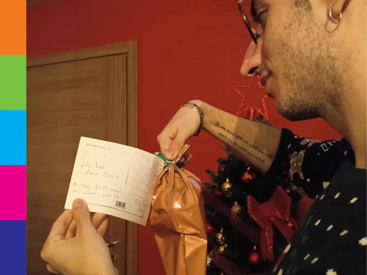 Participant reads his gift's letter