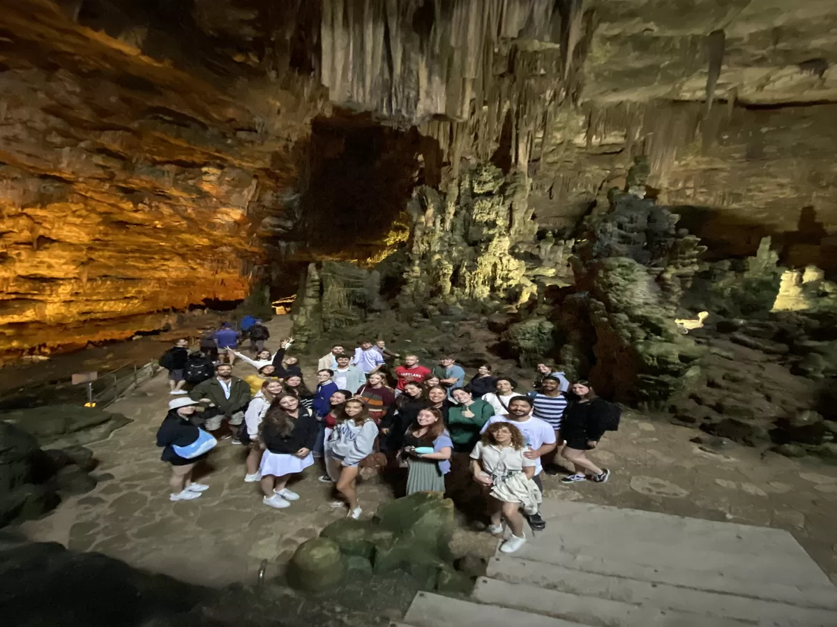 Group picture at Grotte di Castellana
