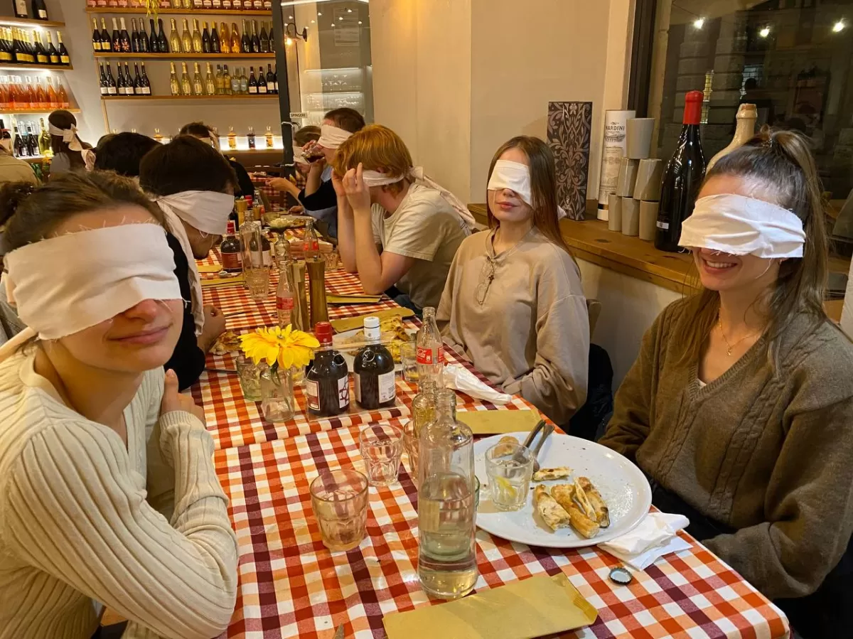Blind dinner with Erasmus students