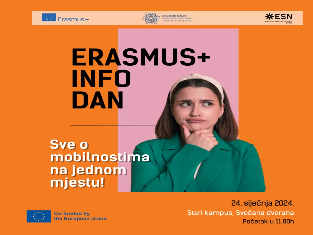 Informative poster about Erasmus+ Info Day