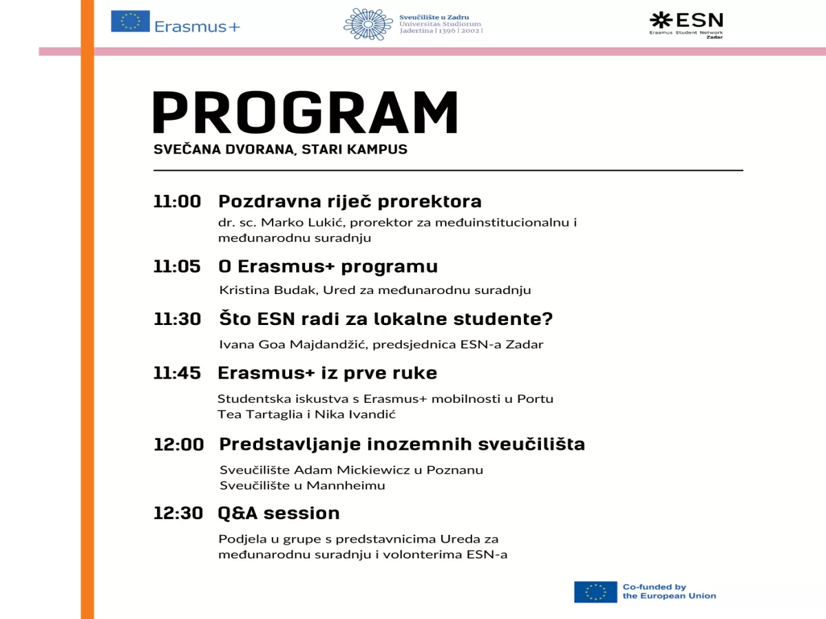 Programme poster about Erasmus+ Info Day