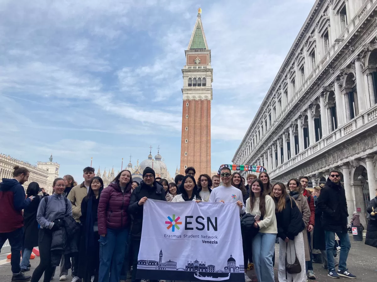 students in piazza san marco