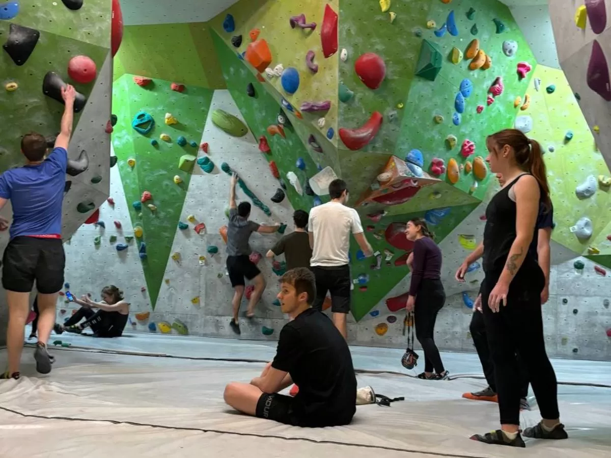 Some of our erasmus students during the climbing