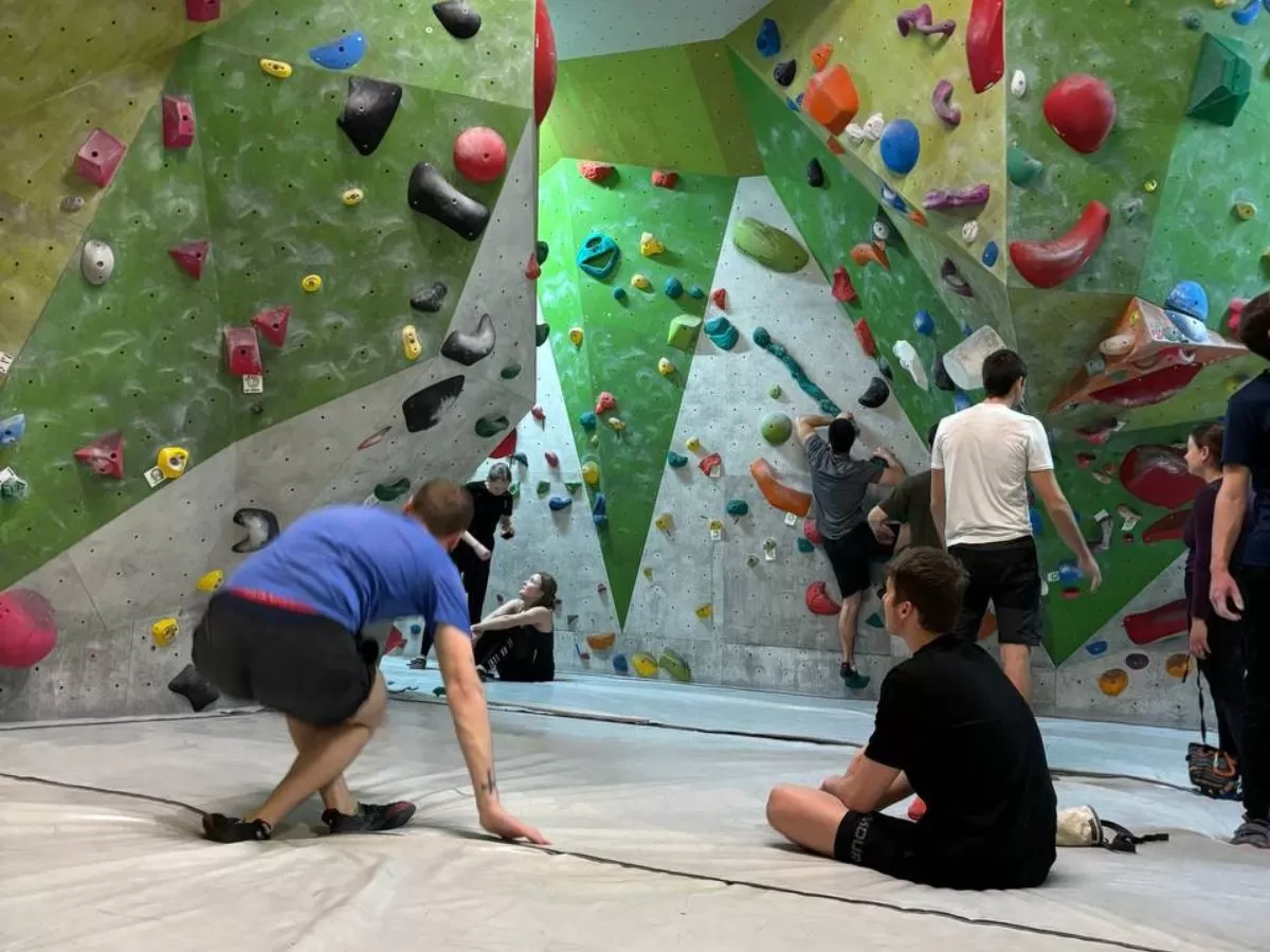 Some of our erasmus students during the climbing