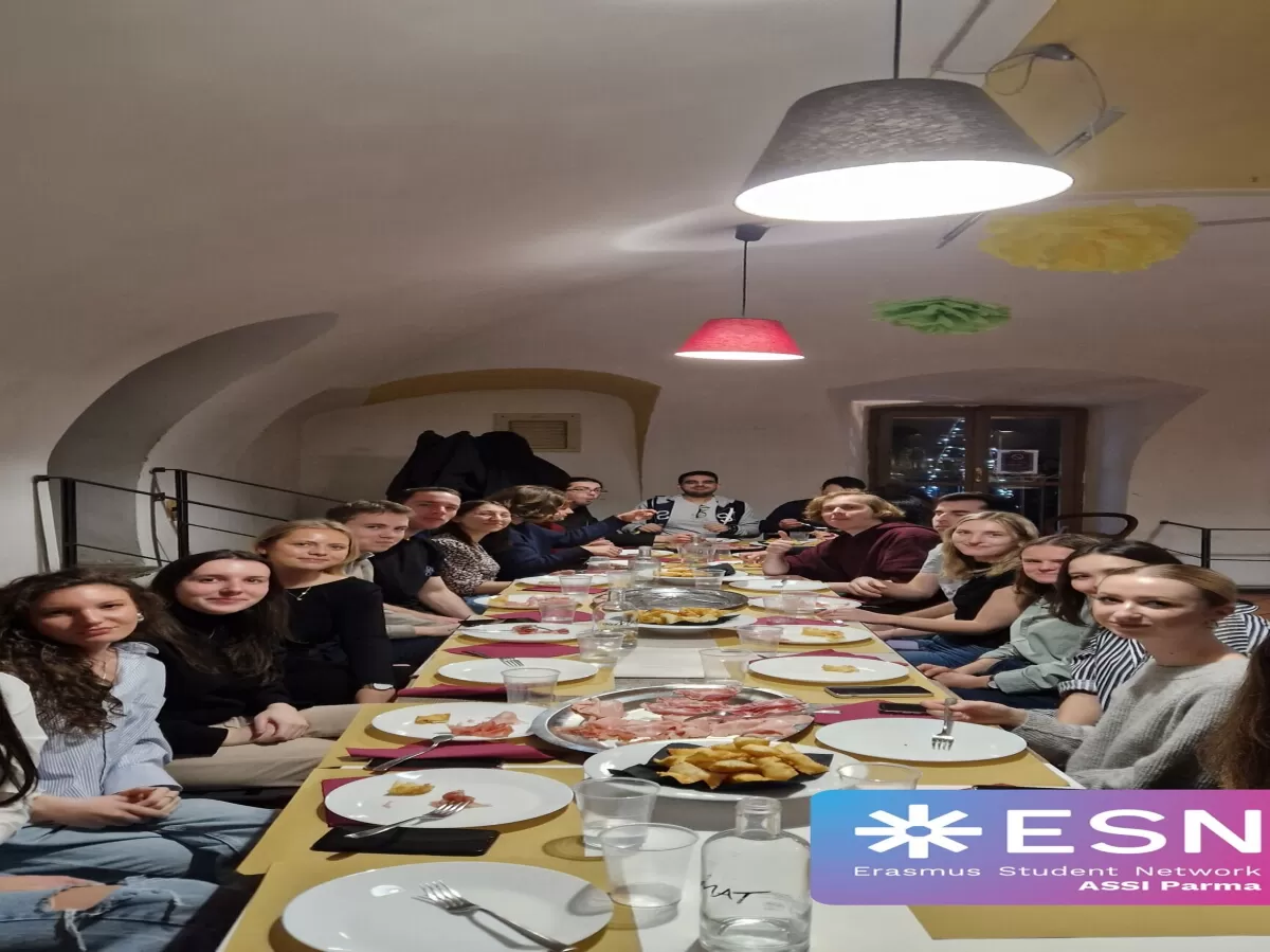 group picture at dinner