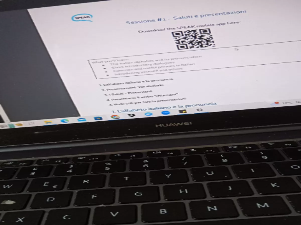 First session - from SPEAK docs