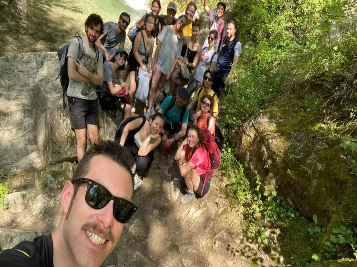 Selfie of a group of student