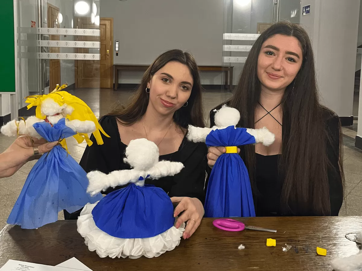 Two women and diy dolls