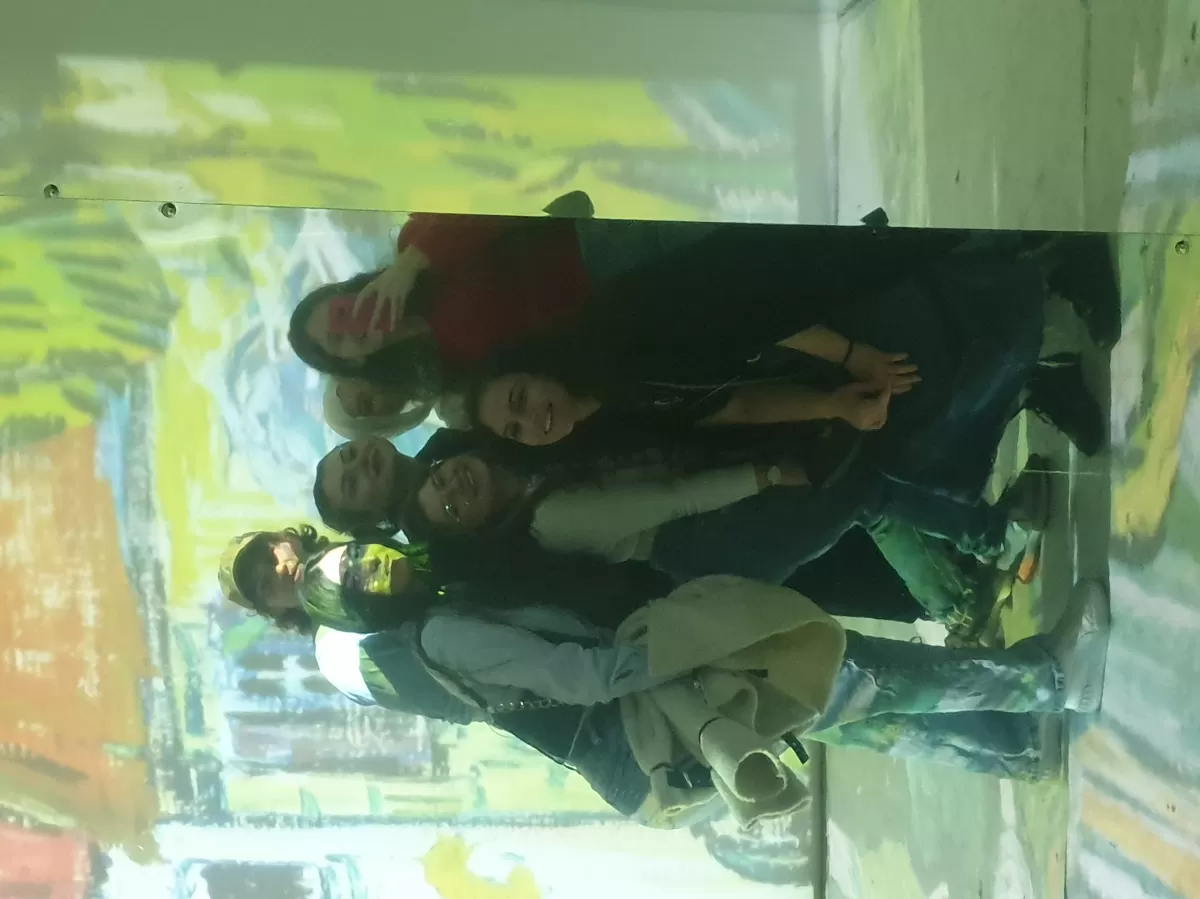 selfie in the exhibition