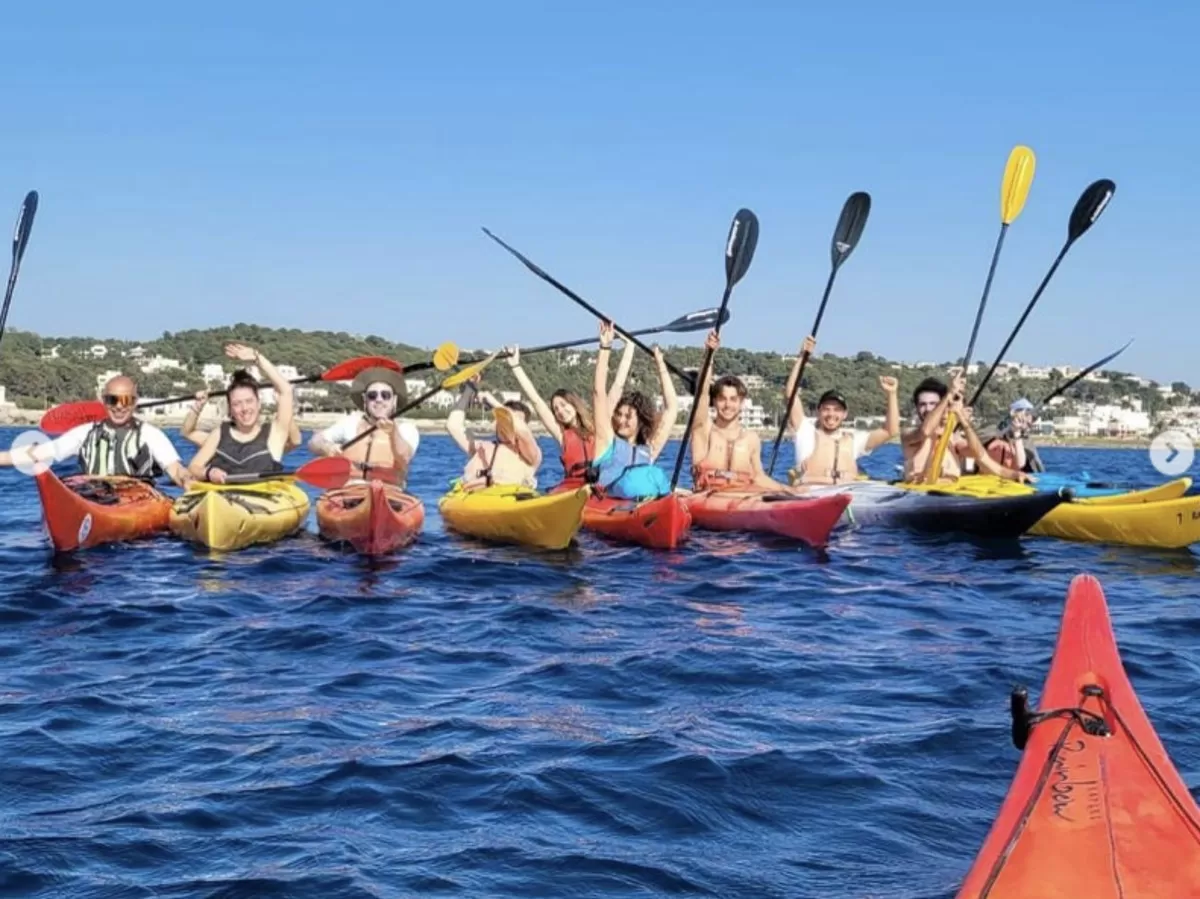 kayak for the erasmus with the sea