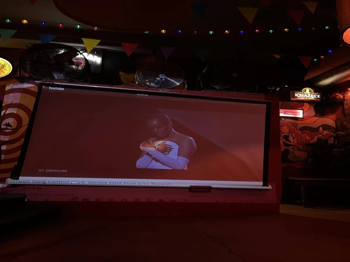 Erasmus Student watching Eurovision