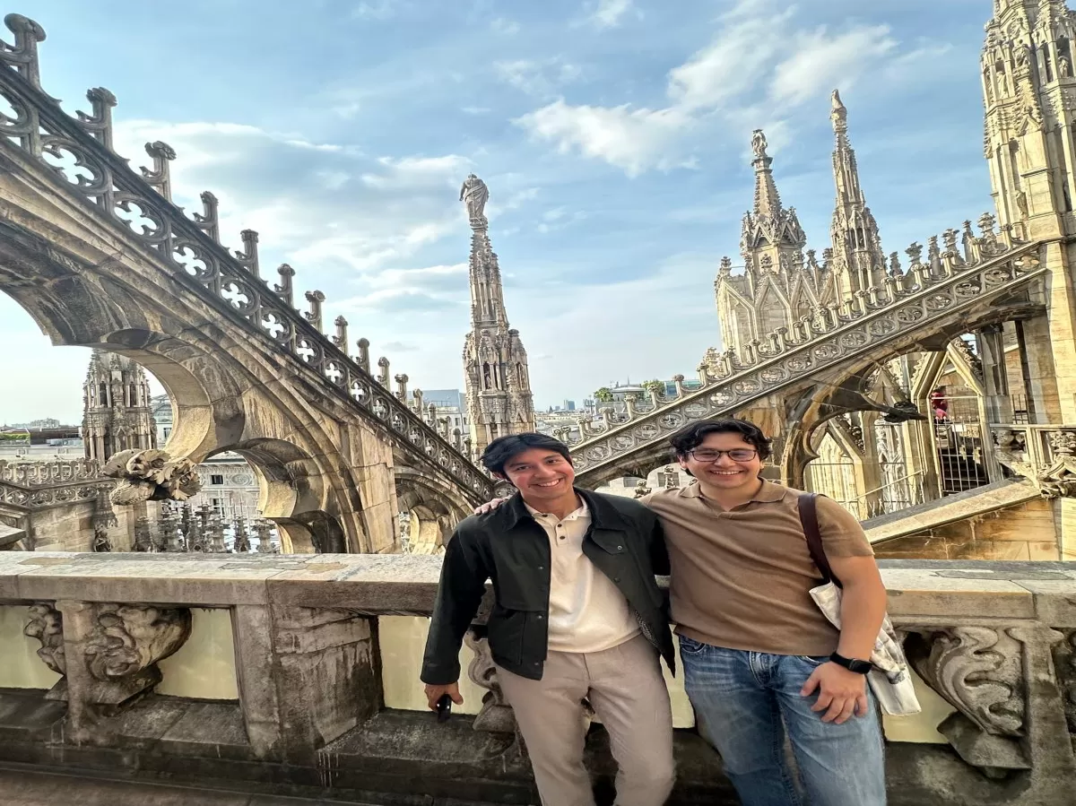 International student and volunteer on the Duomo terraces