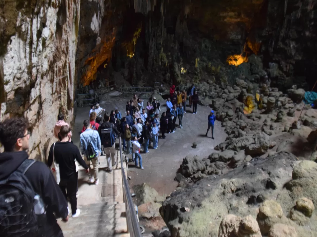 The group in Grotte di Castellana