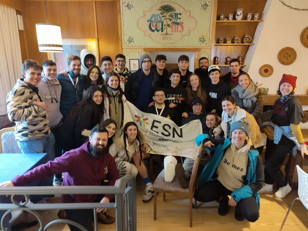 group picture at the hotel