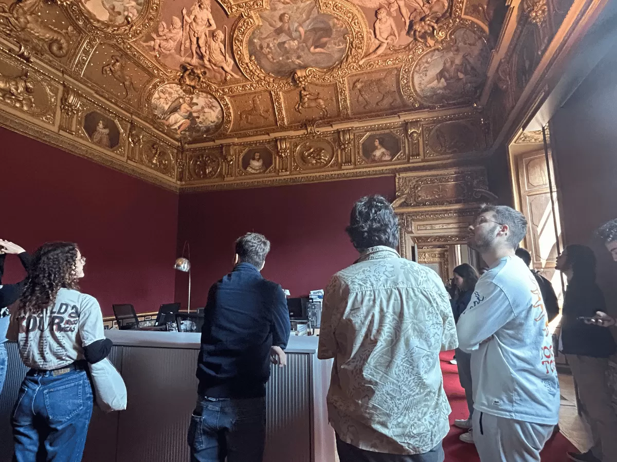 during the tour of the castle