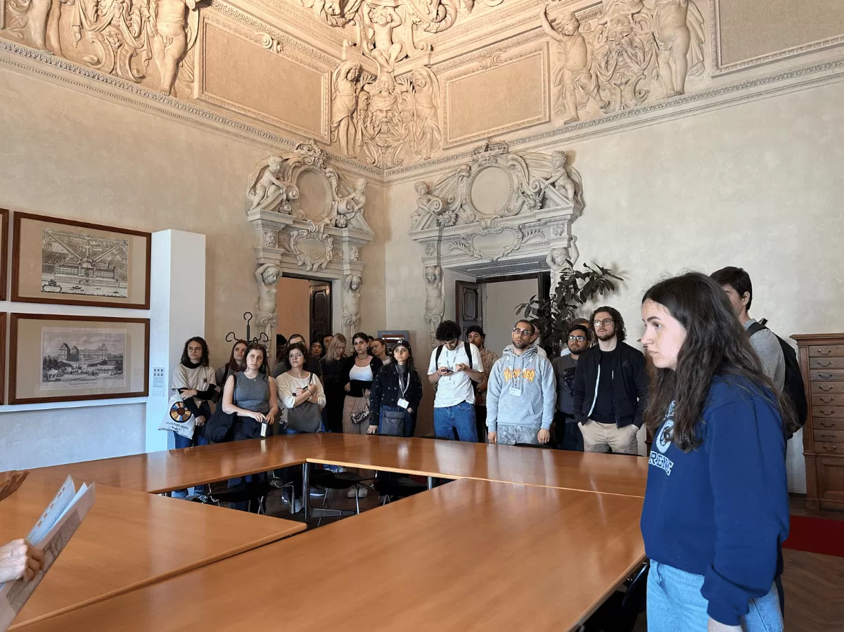 students inside the ctle during the tour