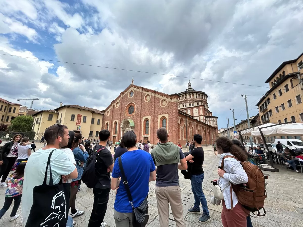 In front of Santa Maria delle Grazie