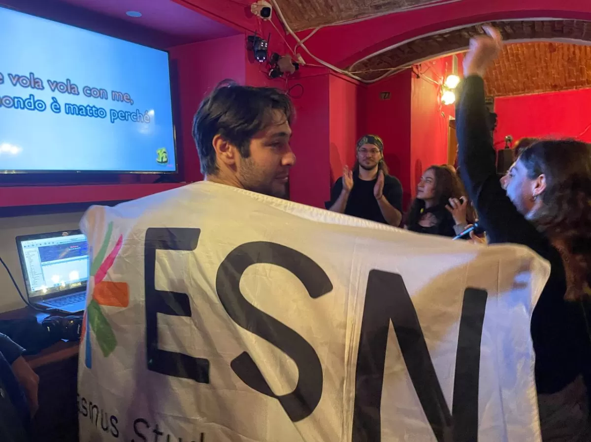 One of the organizers with the ESN flag