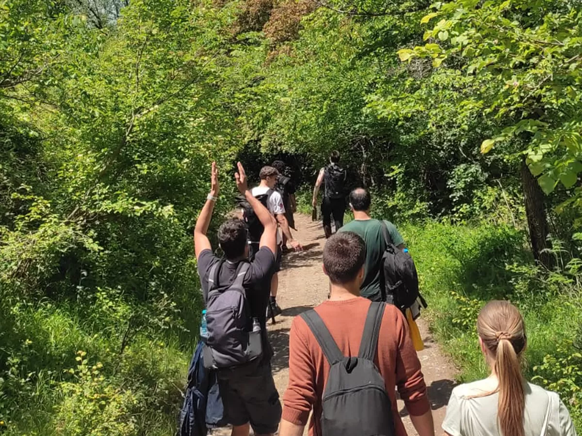 Erasmus students on a hike