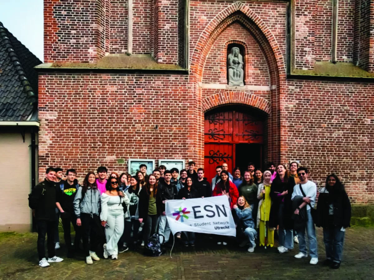 A group picture taken in front of the church in Zwolle