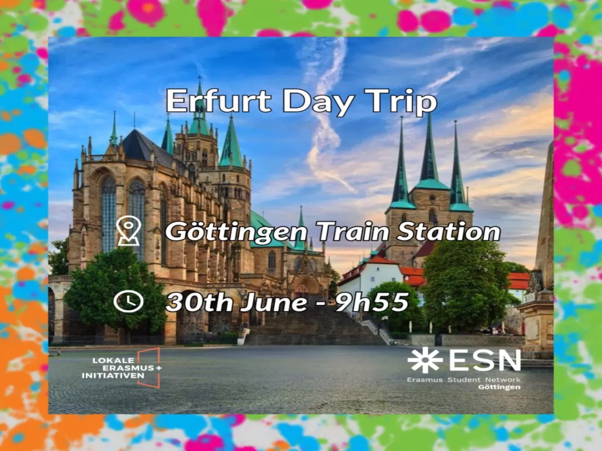 Picture showing Erfurt and details about the trip