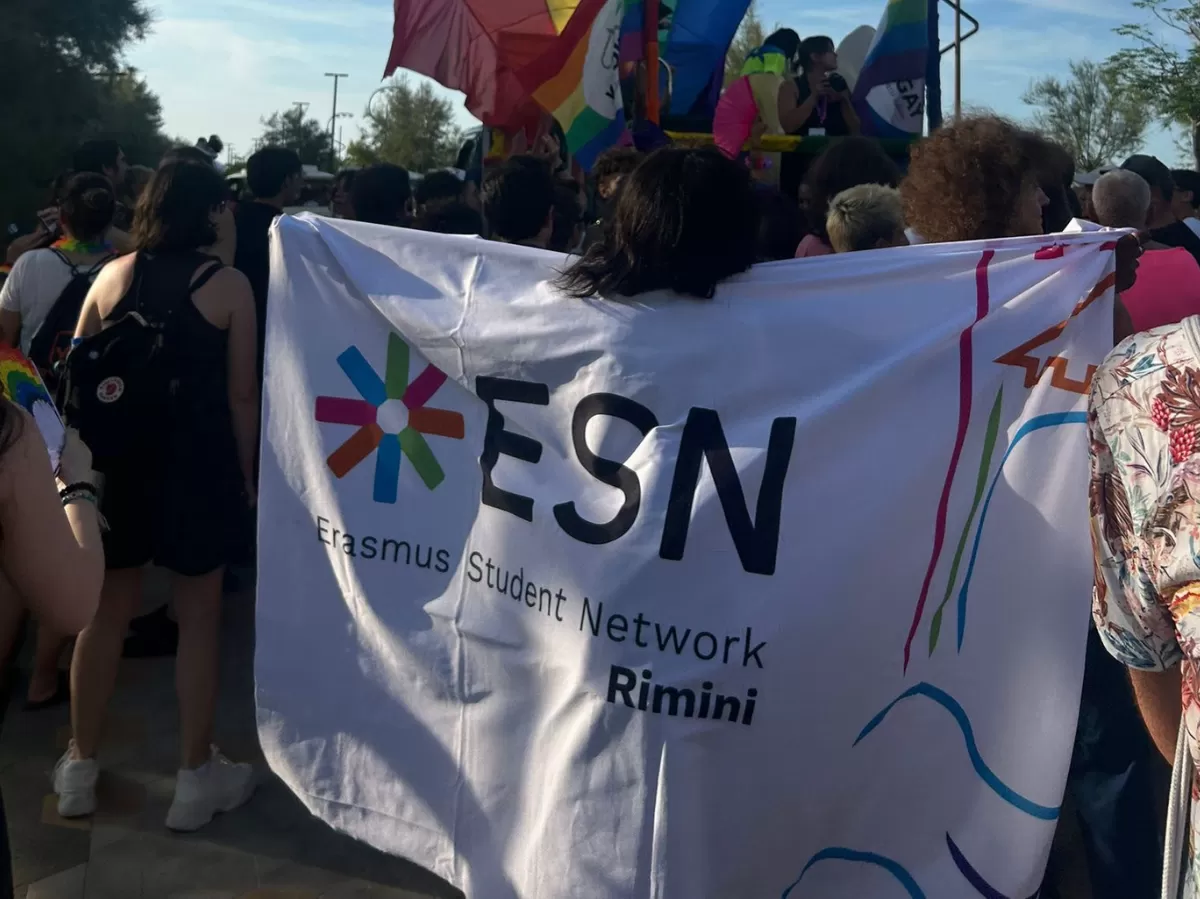 Girl with the section flag on her shoulders