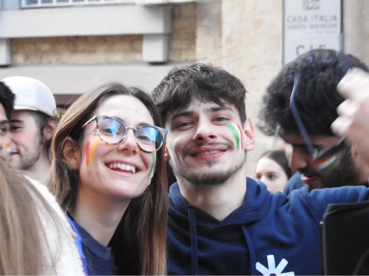 A moment from the parade