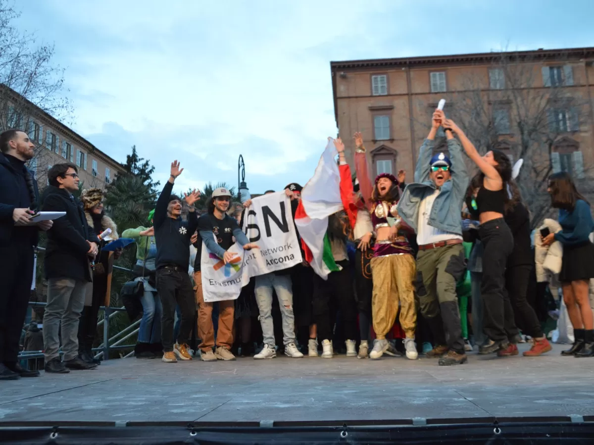 A moment from the parade