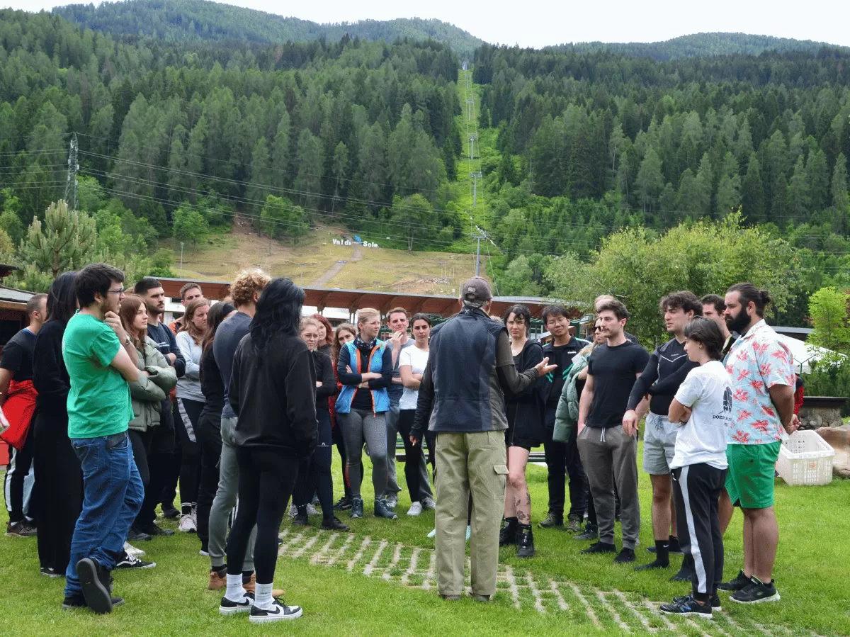 Some of our erasmus students with our volunteers during rafting