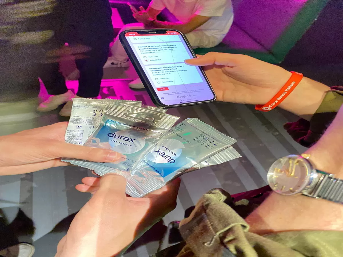 Provision of sexually transmitted disease testing and condom distribution.