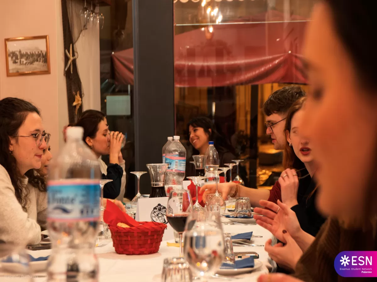 People eating together