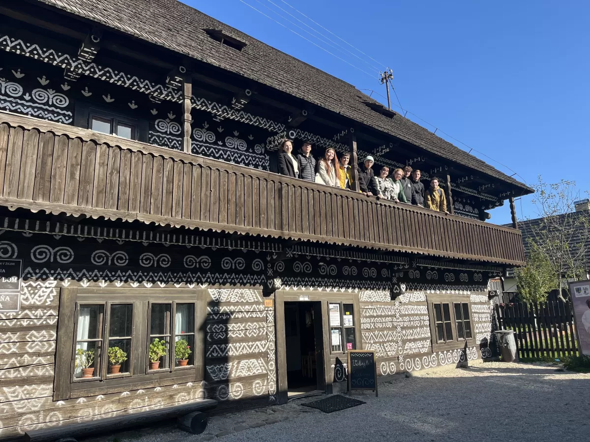 students in a cottage