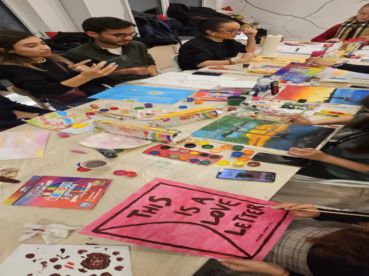 paintings in progress