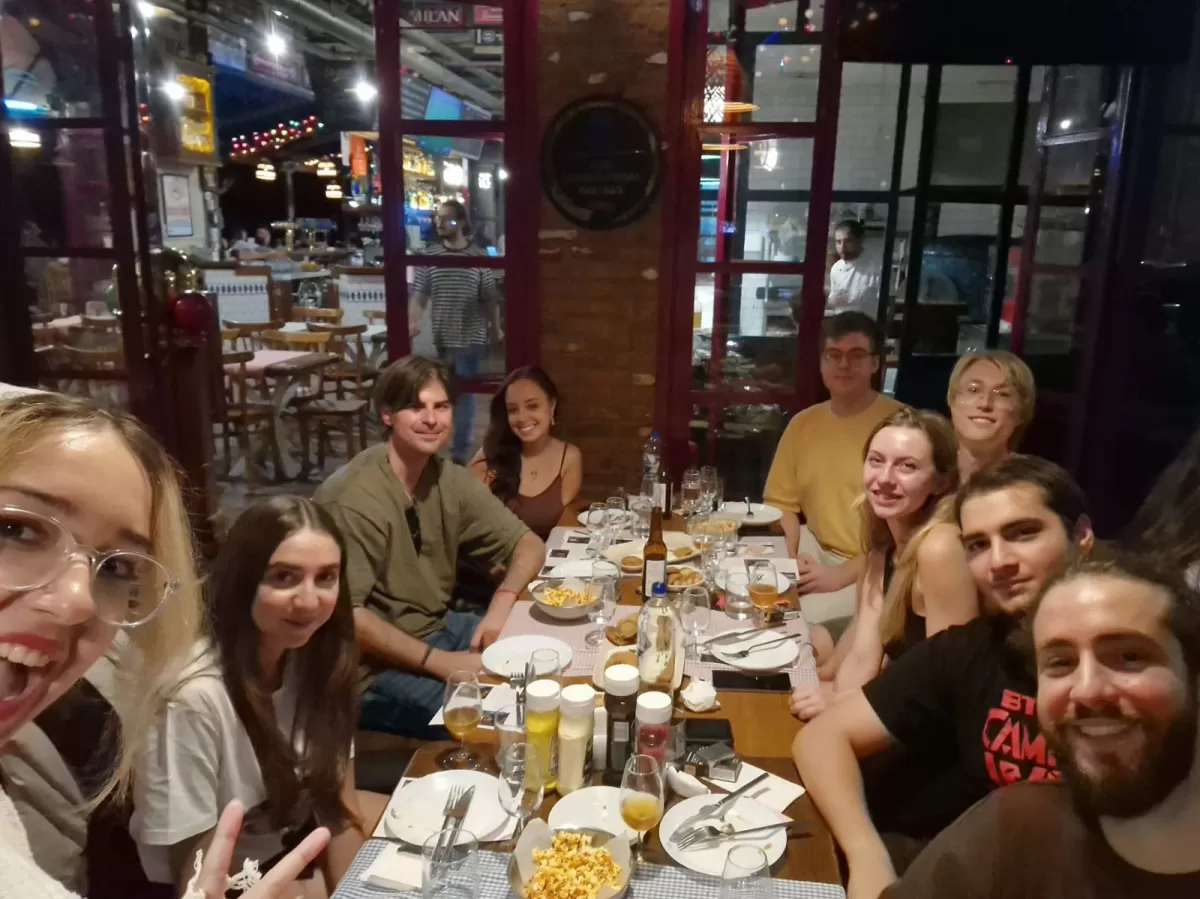 A memory with different beers and a delicious dinner