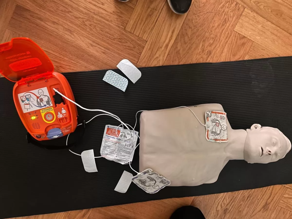 Mannequin used by the students for practicing providing first aid