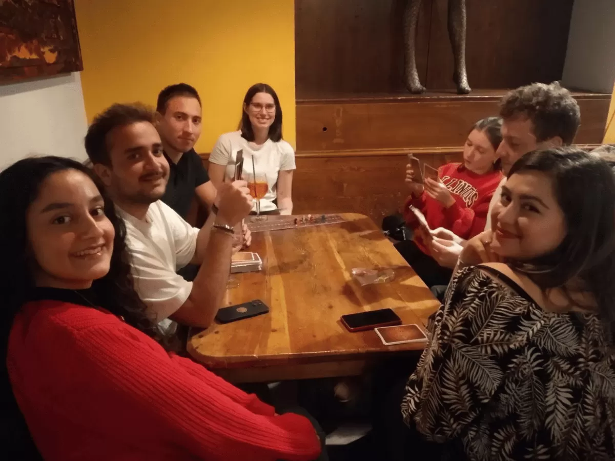 Our international students at the event