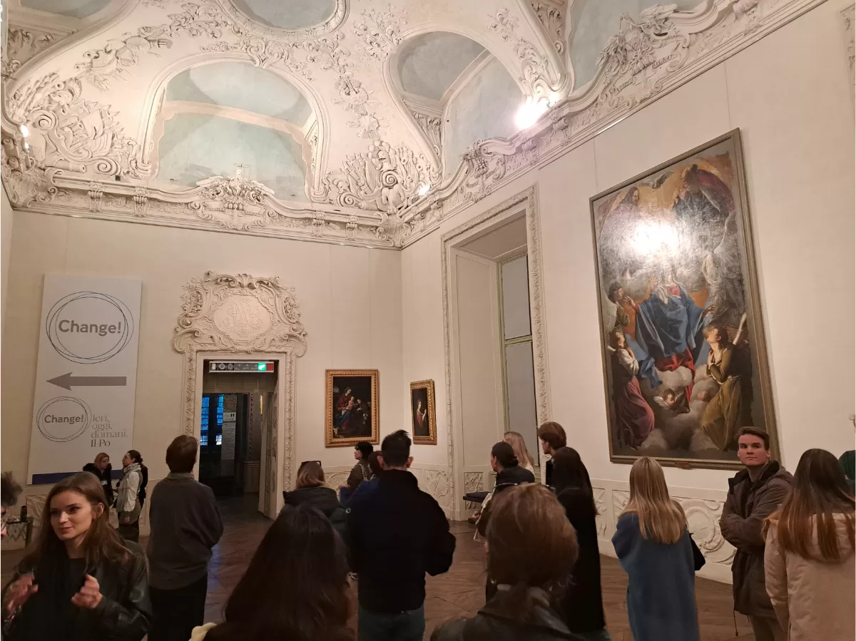 during the visit at the museum