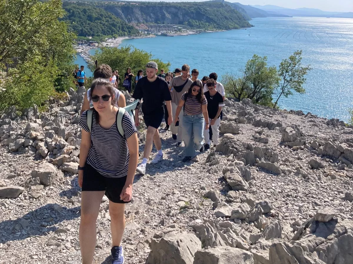 International students on the Rilke trail