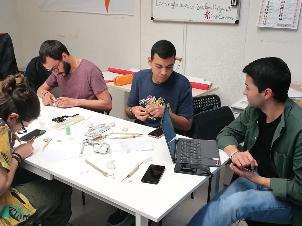 Some people with their art