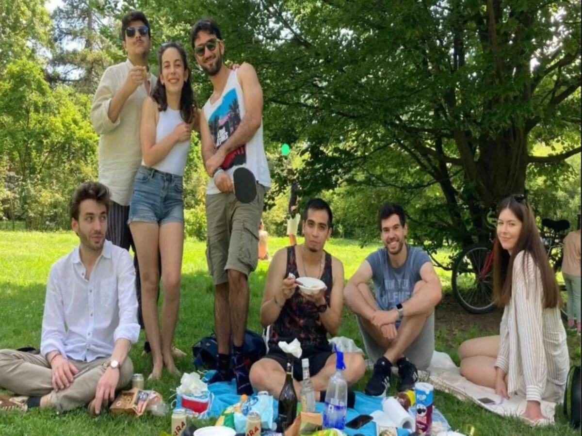 International students at the event