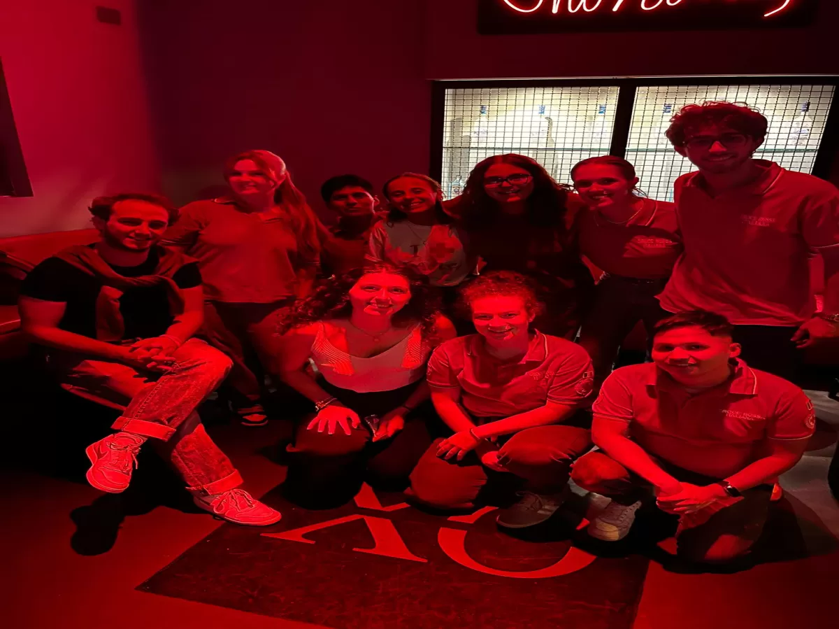 Group photo of us and Croce Rossa