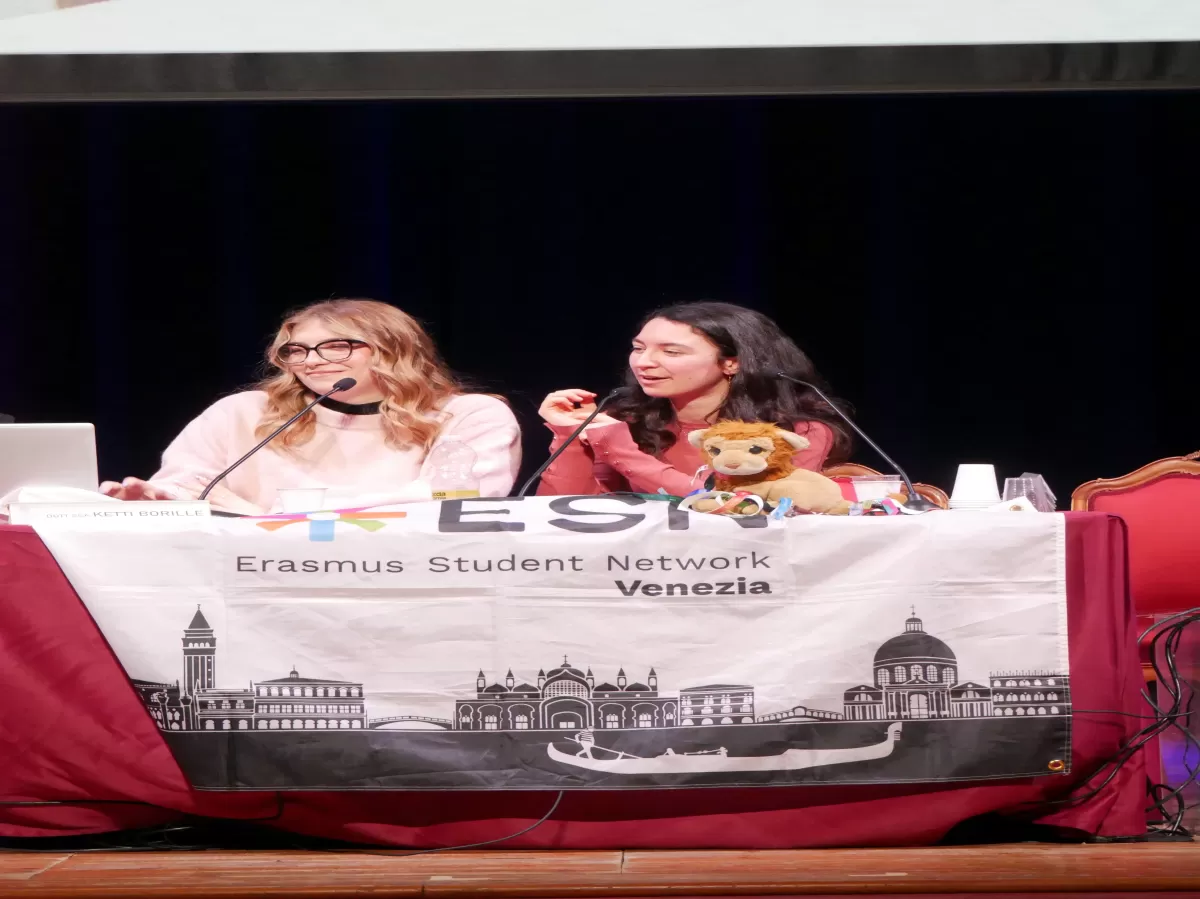 our volunteers talking to students