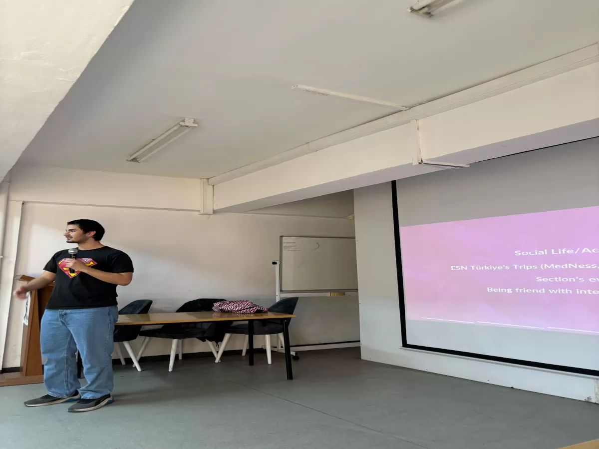 Here we are telling high schoolers our organizations